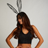 Bunny Lace Headband, Black