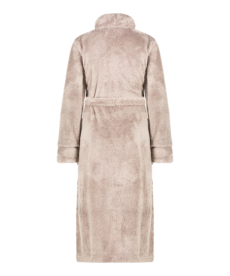 Fleece Bathrobe, Brown