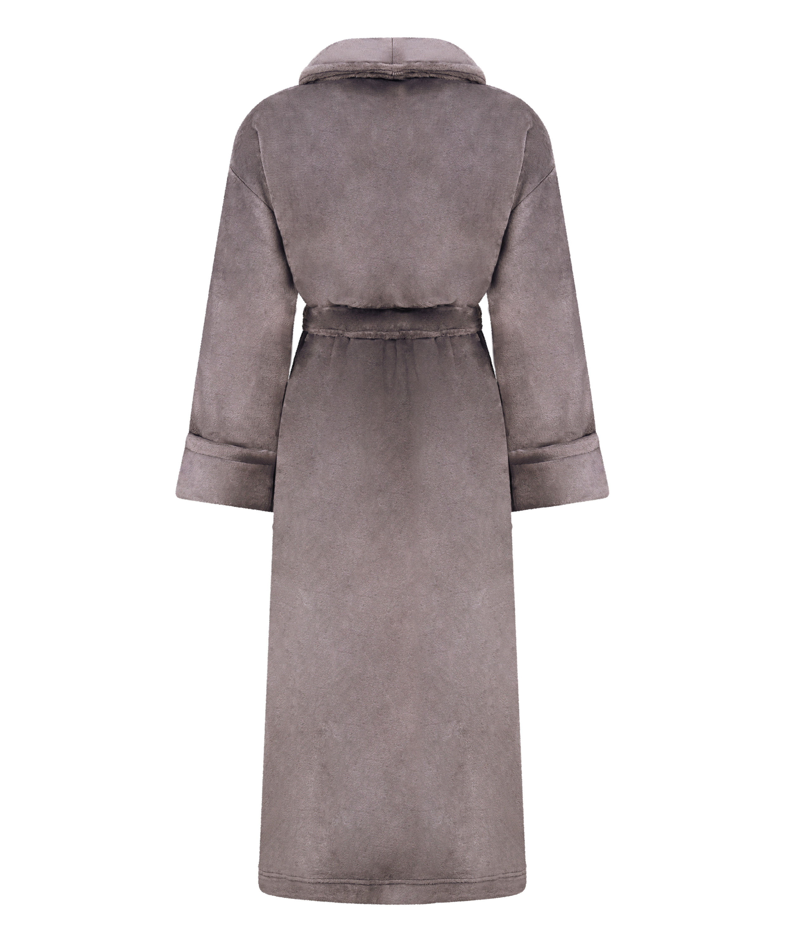 Soft Fleece Bathrobe, Grey, main