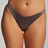 Luna High-Leg Bikini Bottoms, Grey