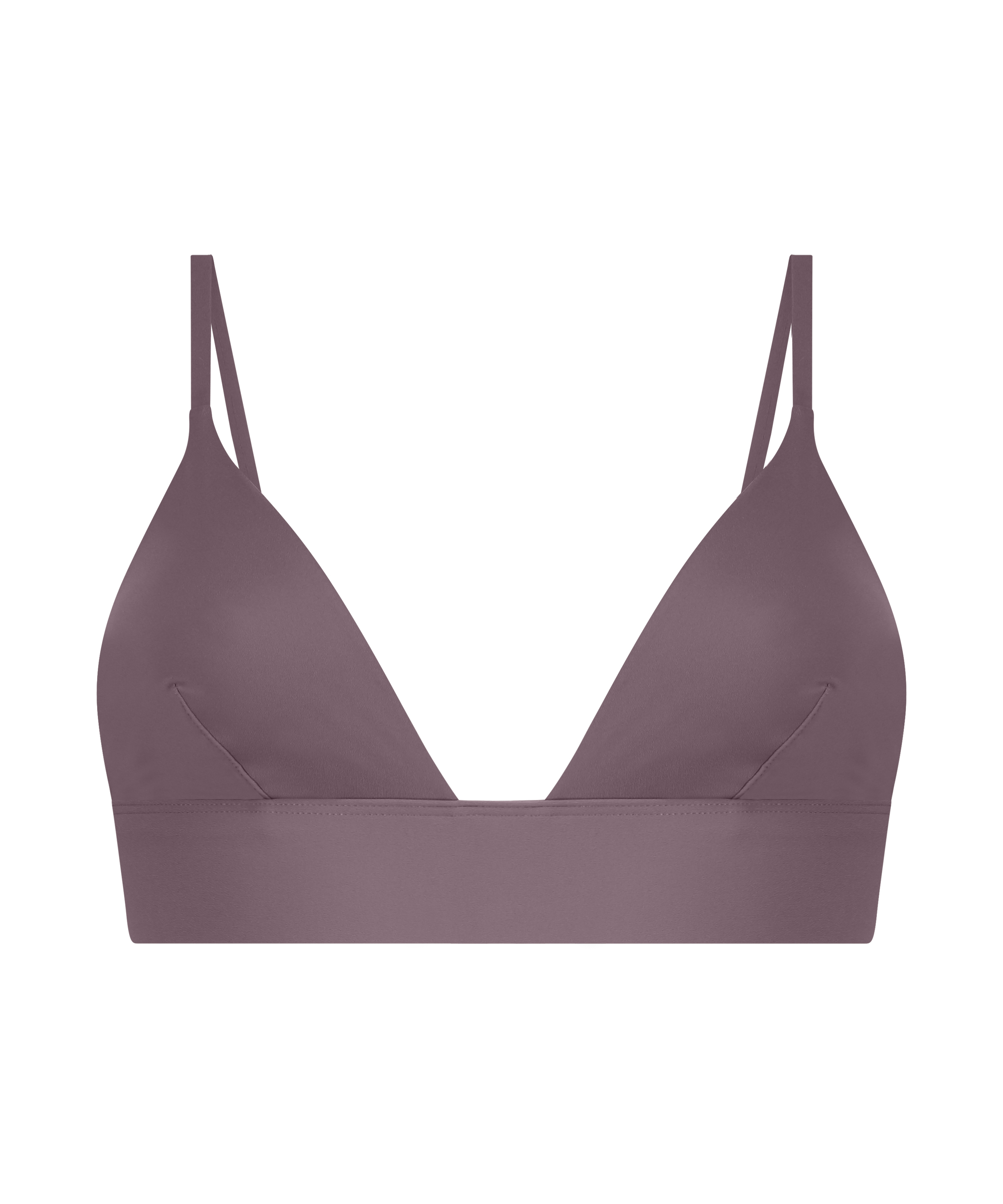 Smooth Triangle Bralette, Brown, main