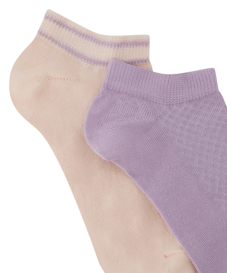 2 Pack Viscose Trainerliners, Purple