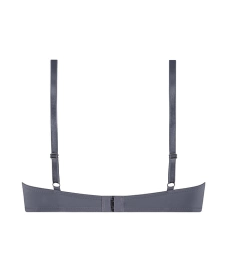 Plunge Padded Underwired Bra, Grey