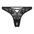 Catherine Open-Crotch Brazilian Knickers, Black