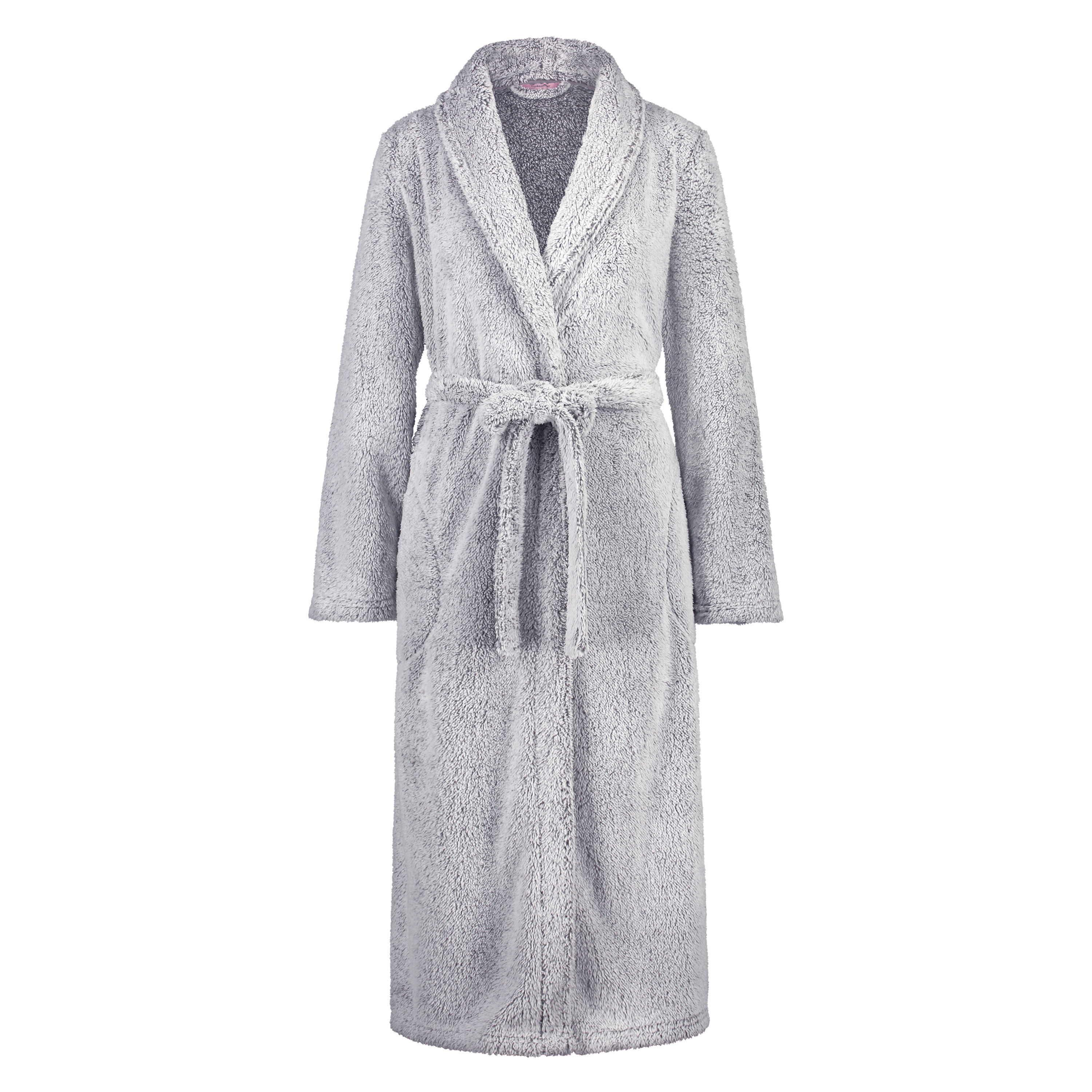 Fleece Bathrobe, Grey, main
