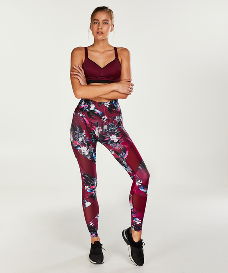 HKMX High Waist Level 2 Sports Leggings, Purple