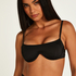Sicily non-padded underwired bikini top, Black