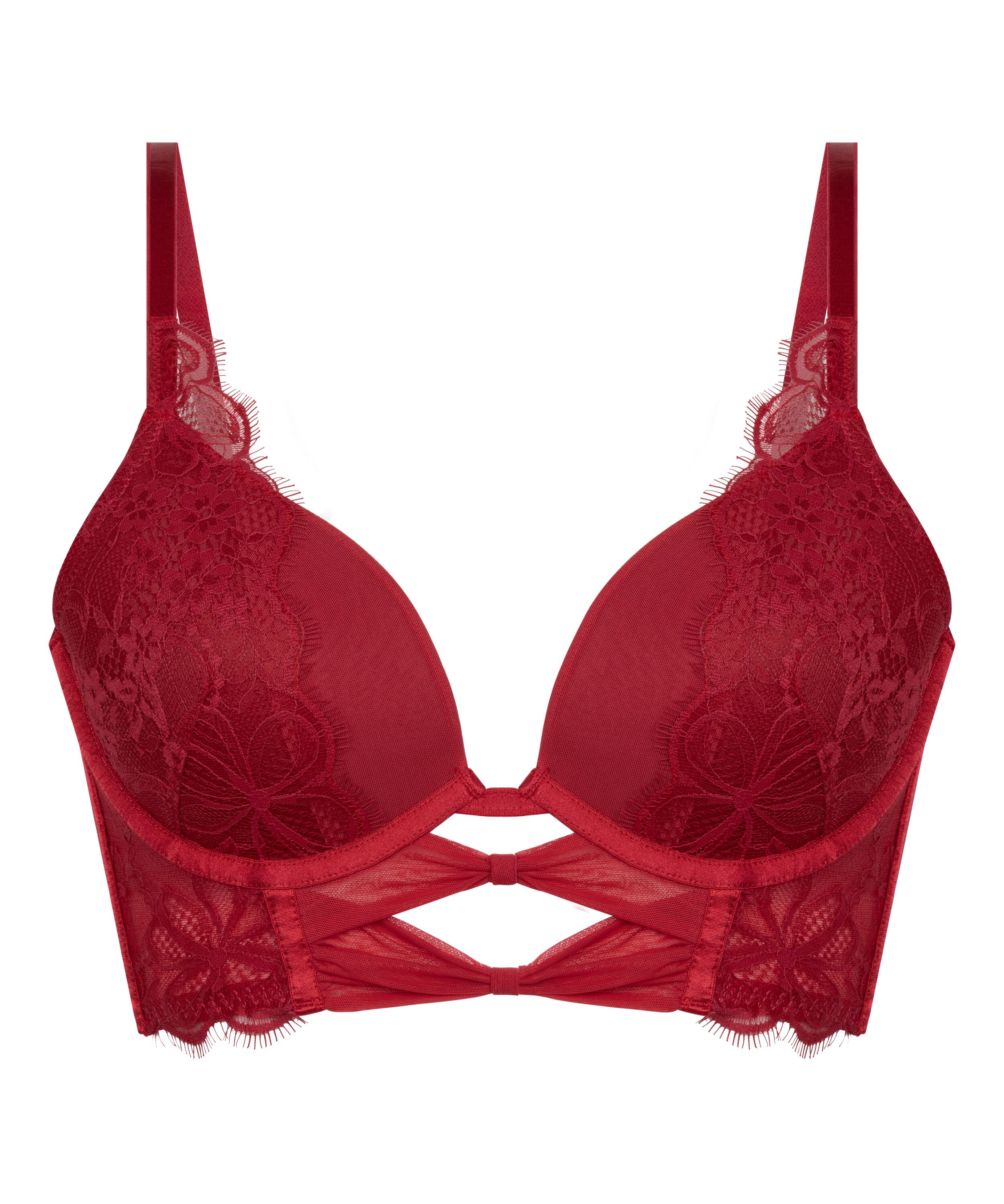 Marianna Push-Up Longline Bra, Red