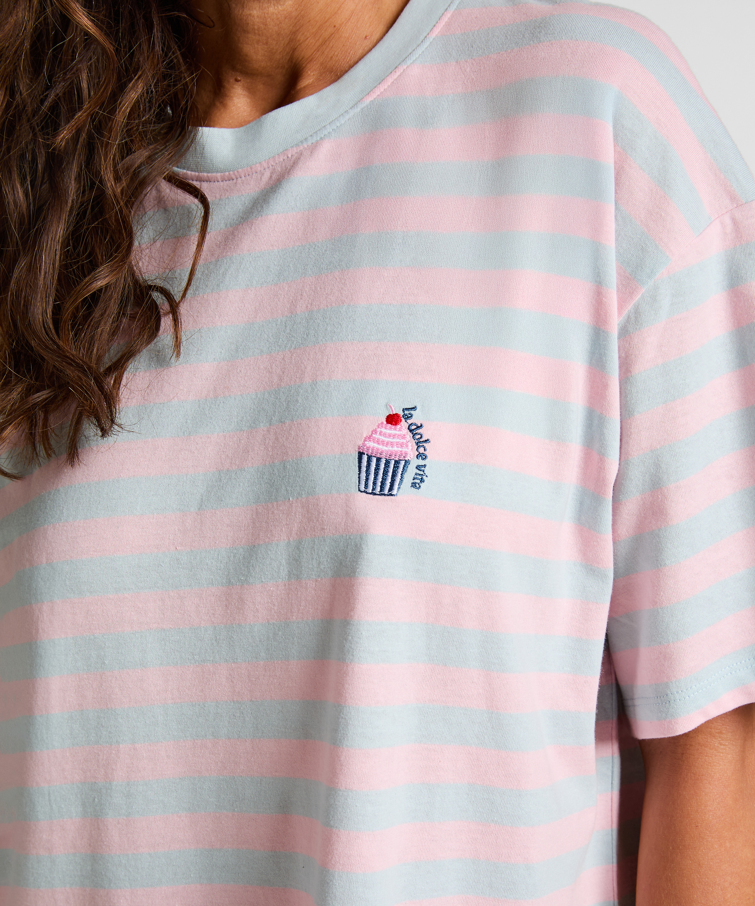 Roundneck Nightshirt, Blue, main