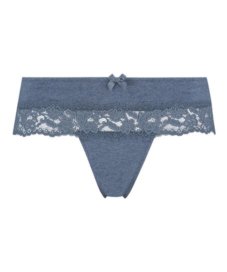 Cotton boxer thong, Blue