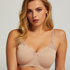 Non-Padded Underwired Minimizer Bra, Beige