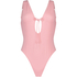 Texture high swimsuit, Pink