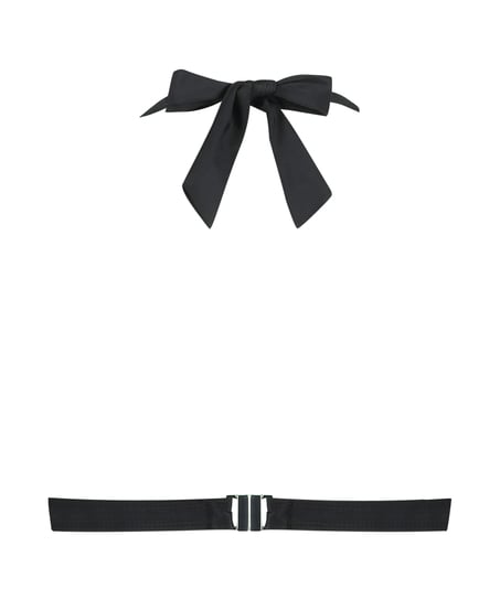 Luxe Triangle Bikini Top, Black