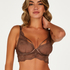 Raquel Non-Padded Underwired Longline Bra, Brown