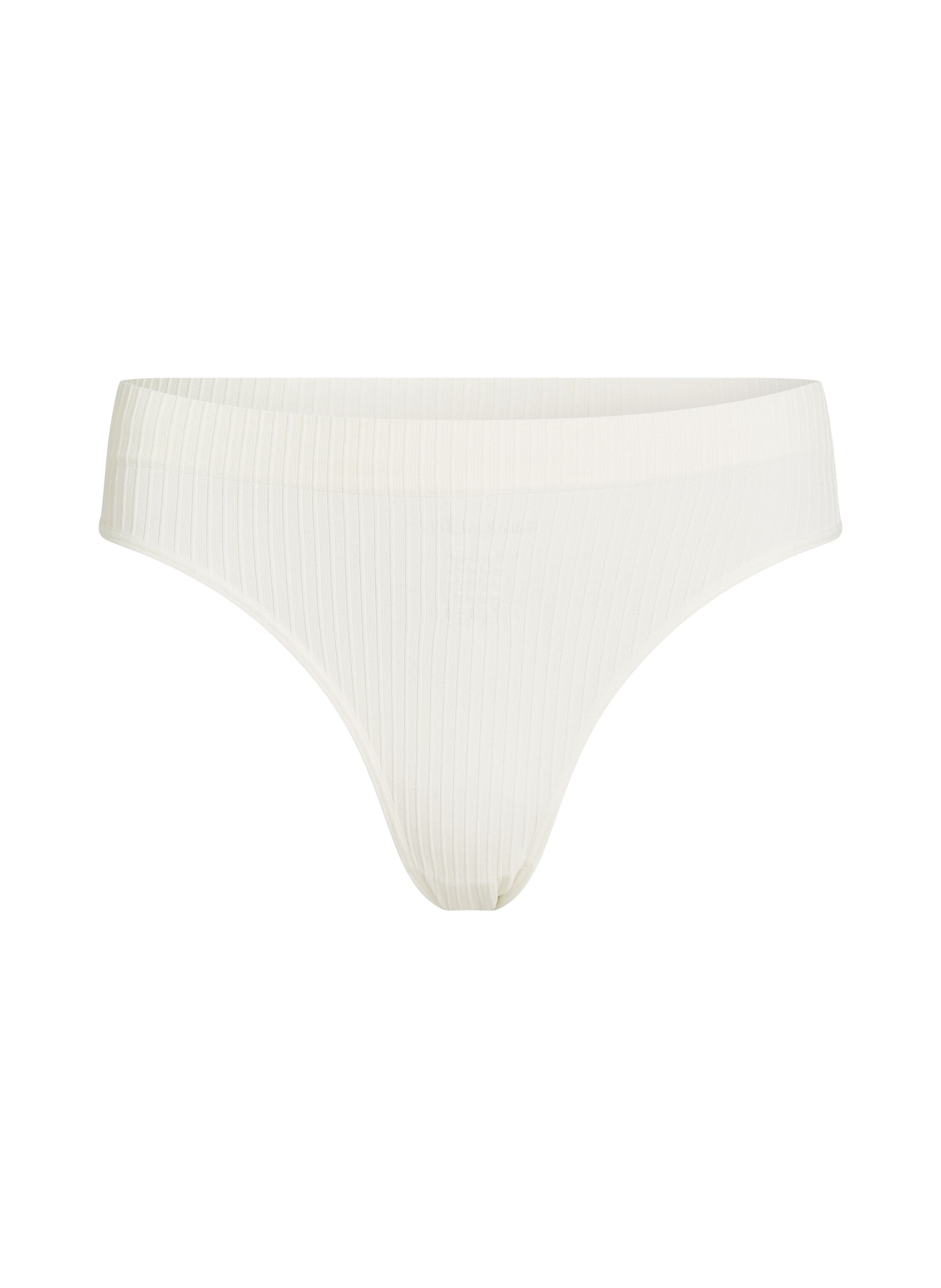 Dianne High Leg Thong, White