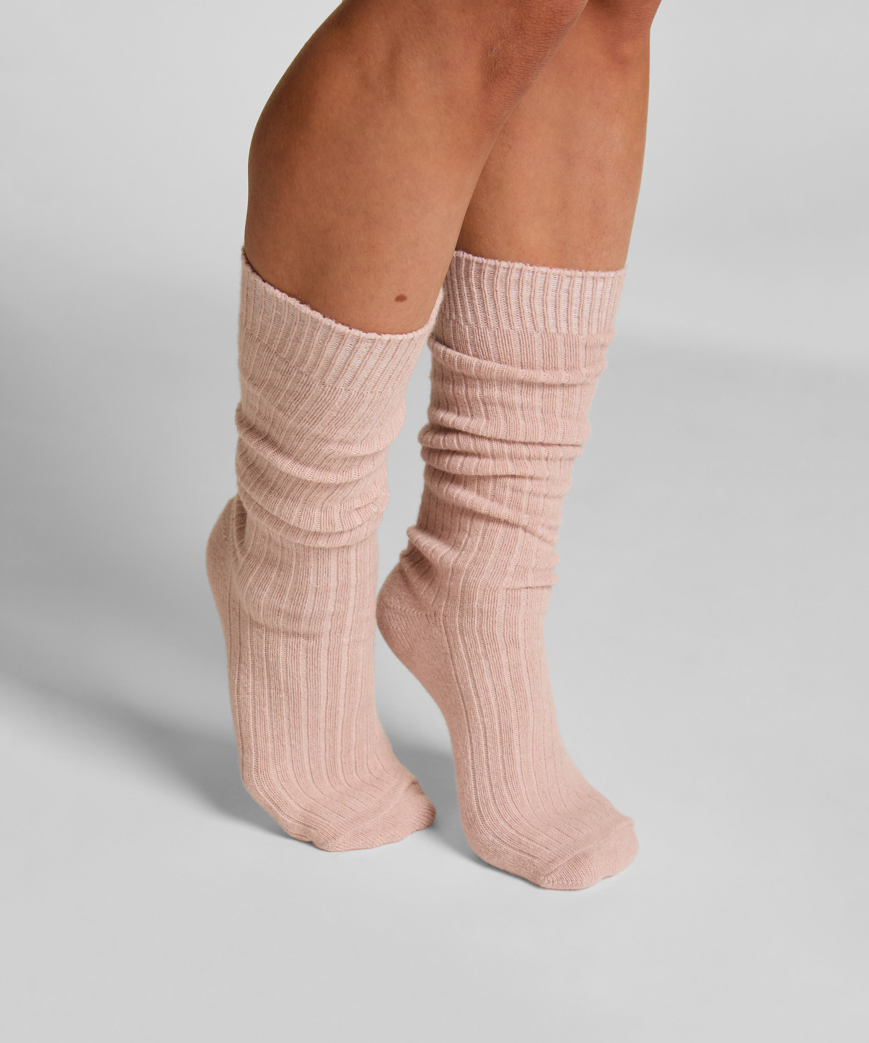 Socks with Cashmere, Pink Socks with Cashmere, Pink