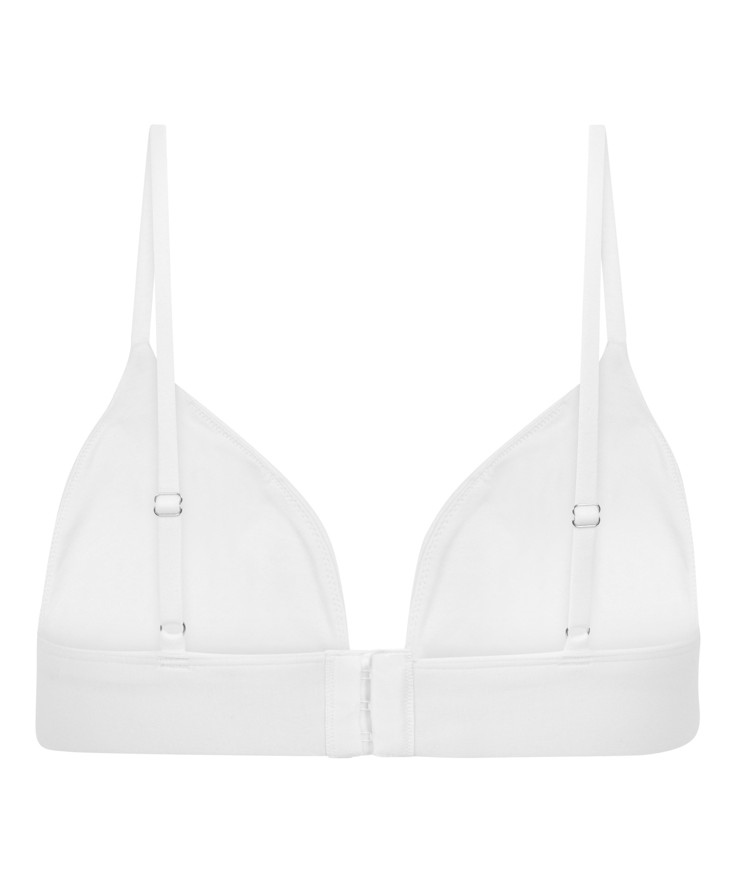 Cotton Bralette, White, main