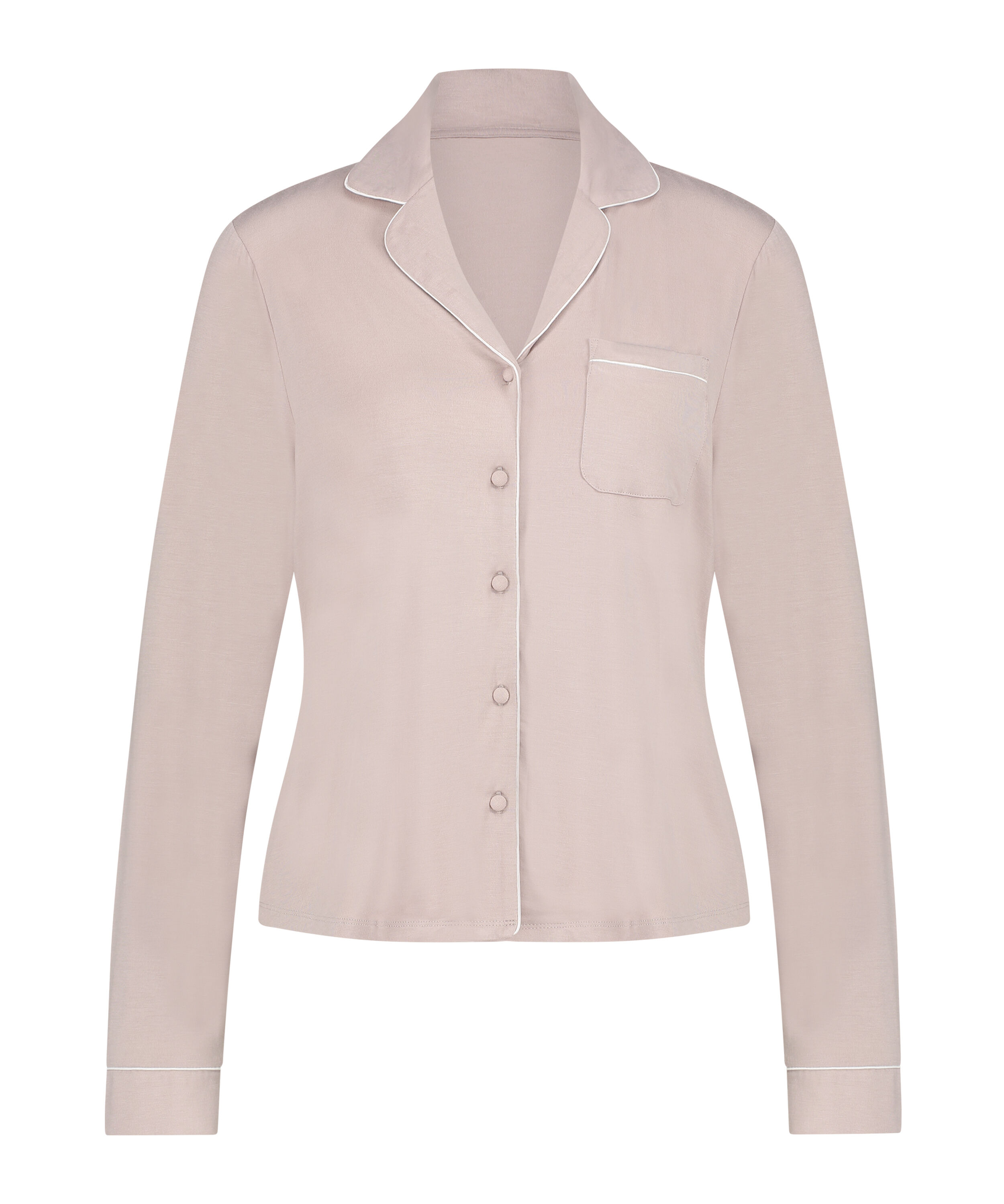 Essential Jersey Long-Sleeved Jacket, Beige