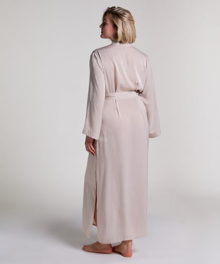 Satin Kimono, Beige