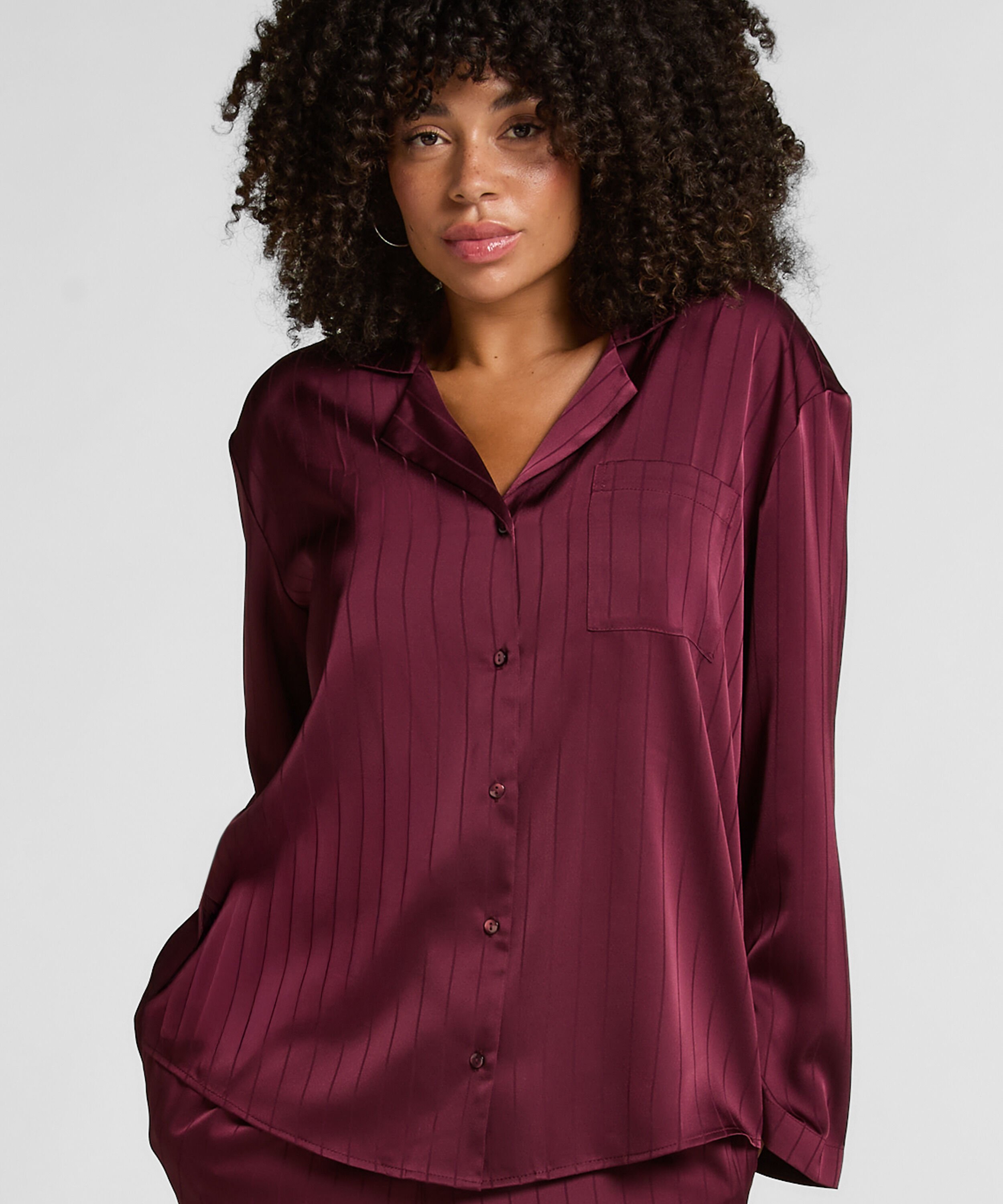 Satin Pinstripe Jacket, Purple