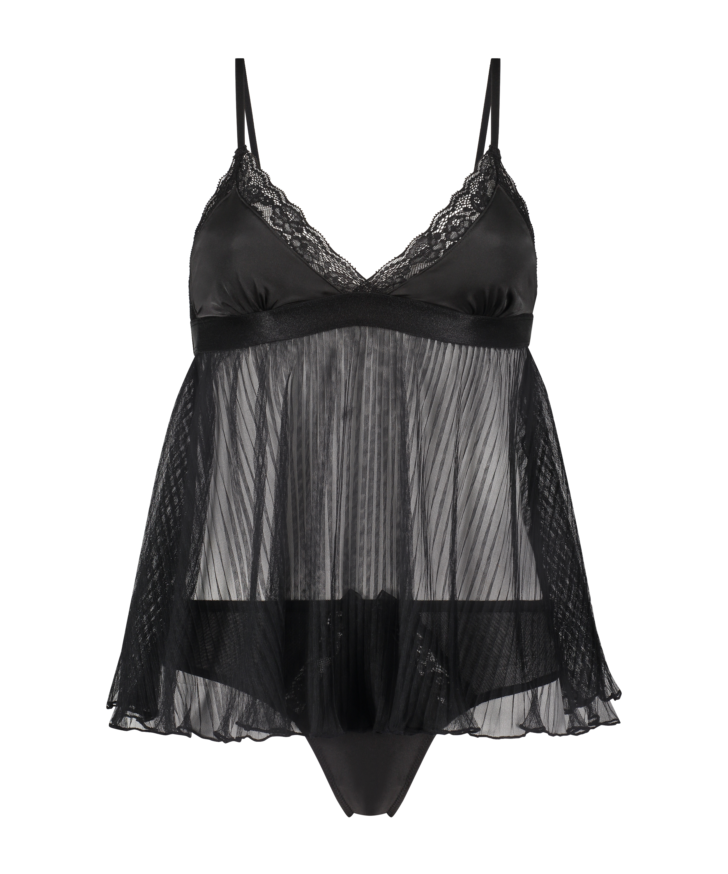 Evangelina cami set, Black, main