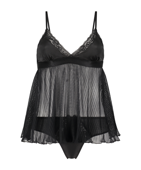 Evangelina cami set, Black