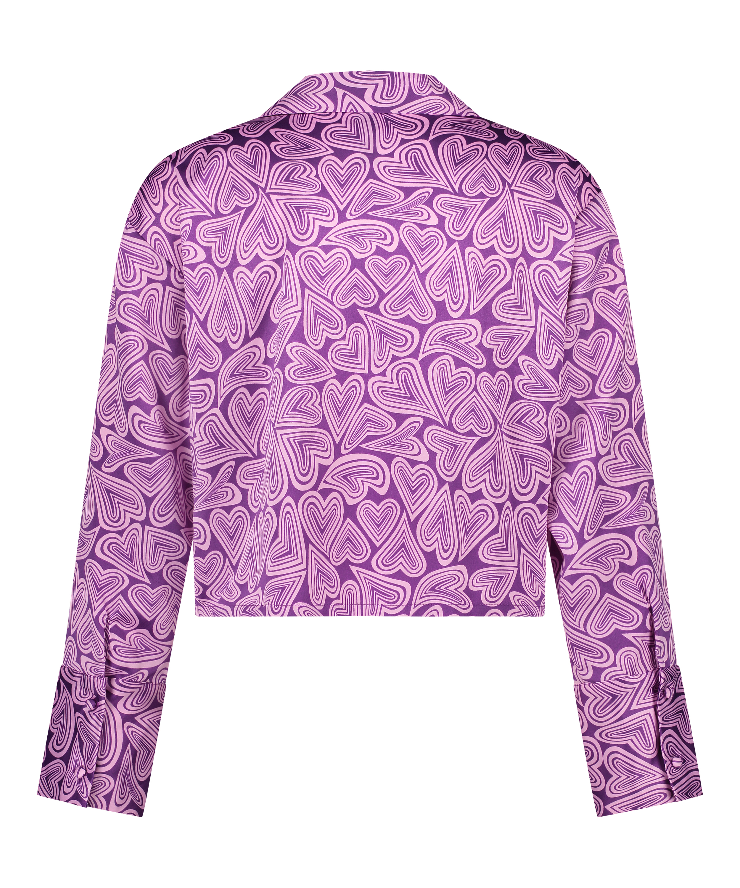 Satin Long-Sleeved Jacket, Purple, main