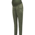 Velours Pintuck Maternity Jogging Pants, Green