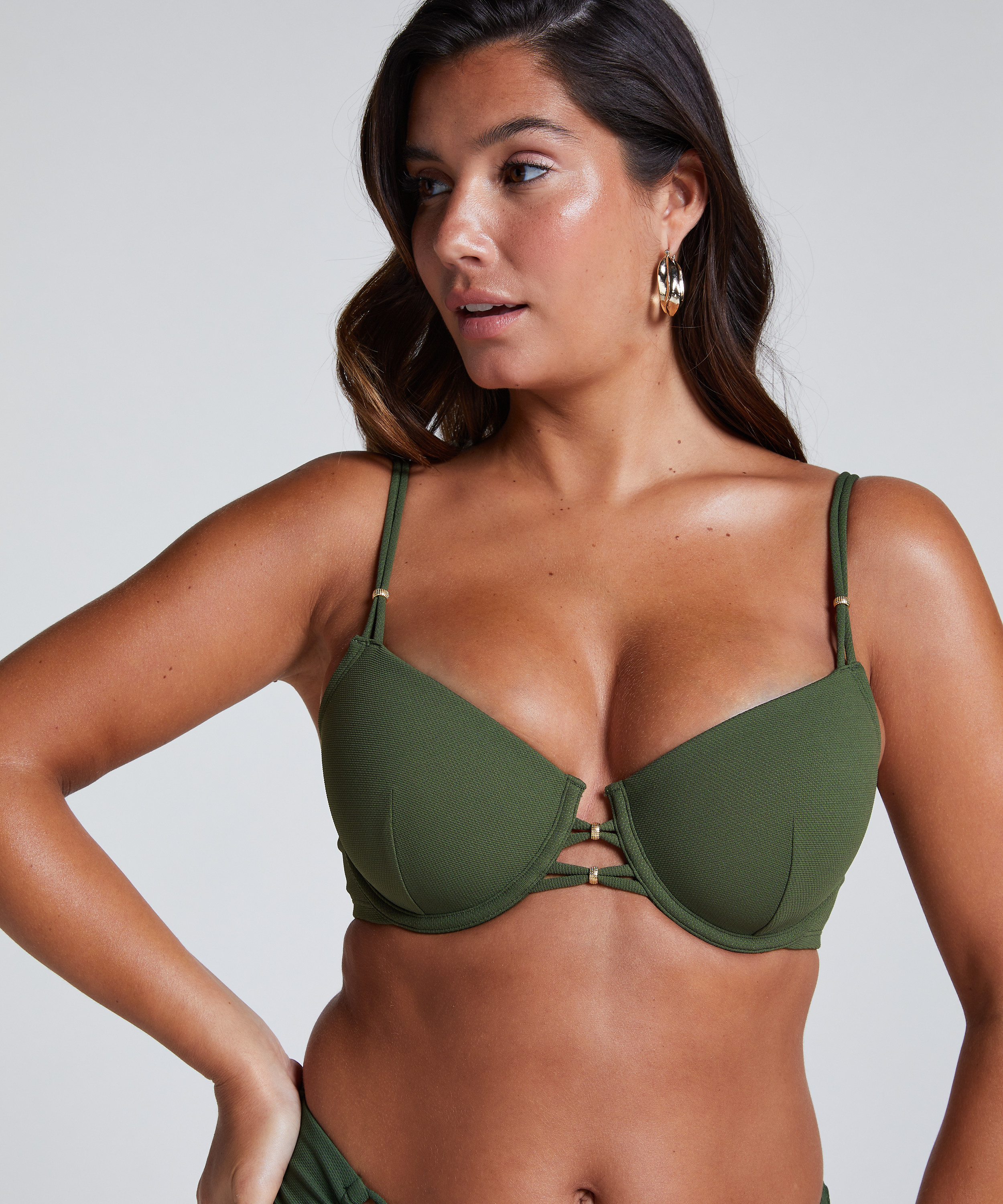 Holbox Bikini Top, Green, main