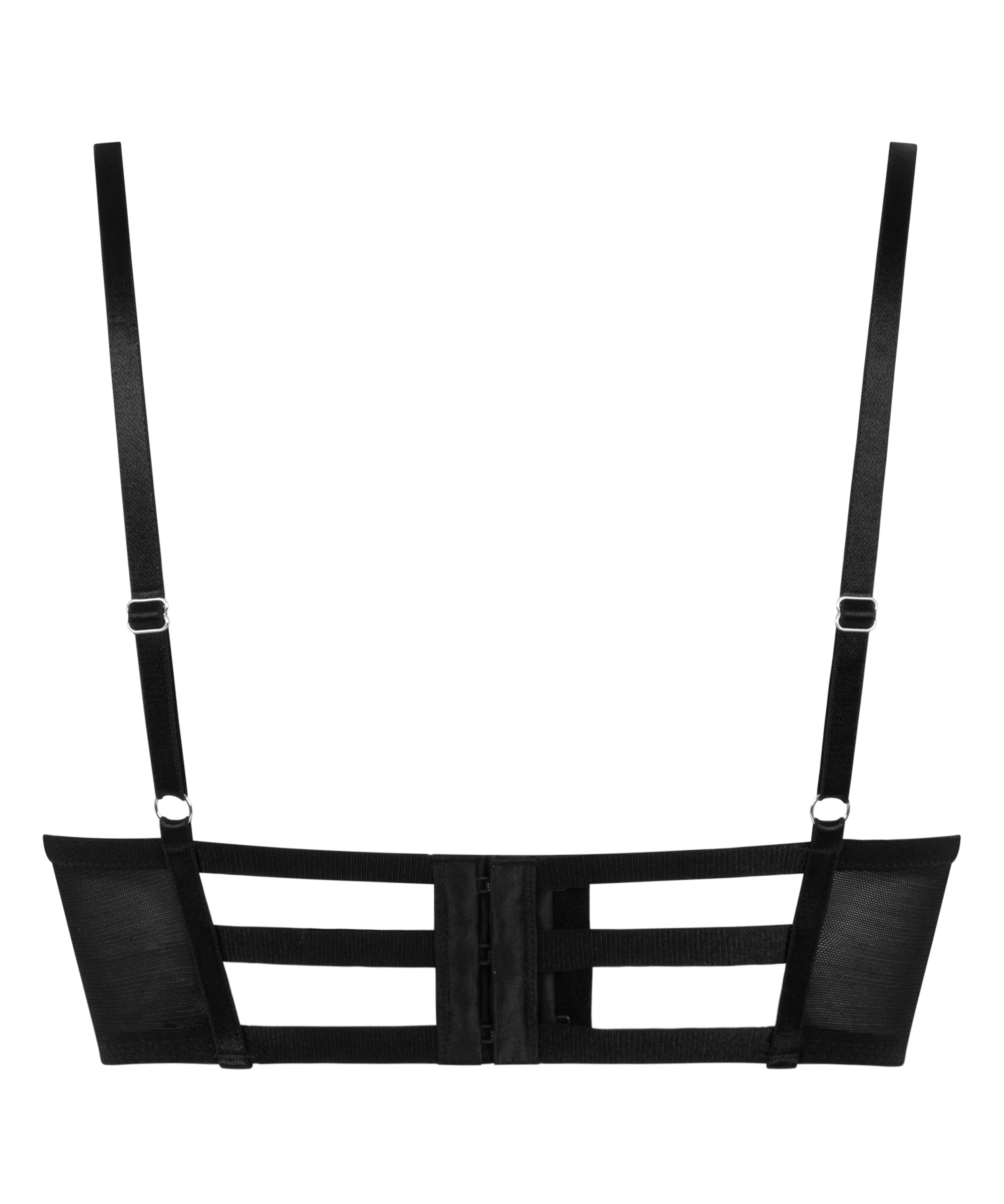 Vera Padded Longline Underwired Bra, Black, main