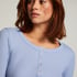 Long-Sleeved Pyjama Top, Blue