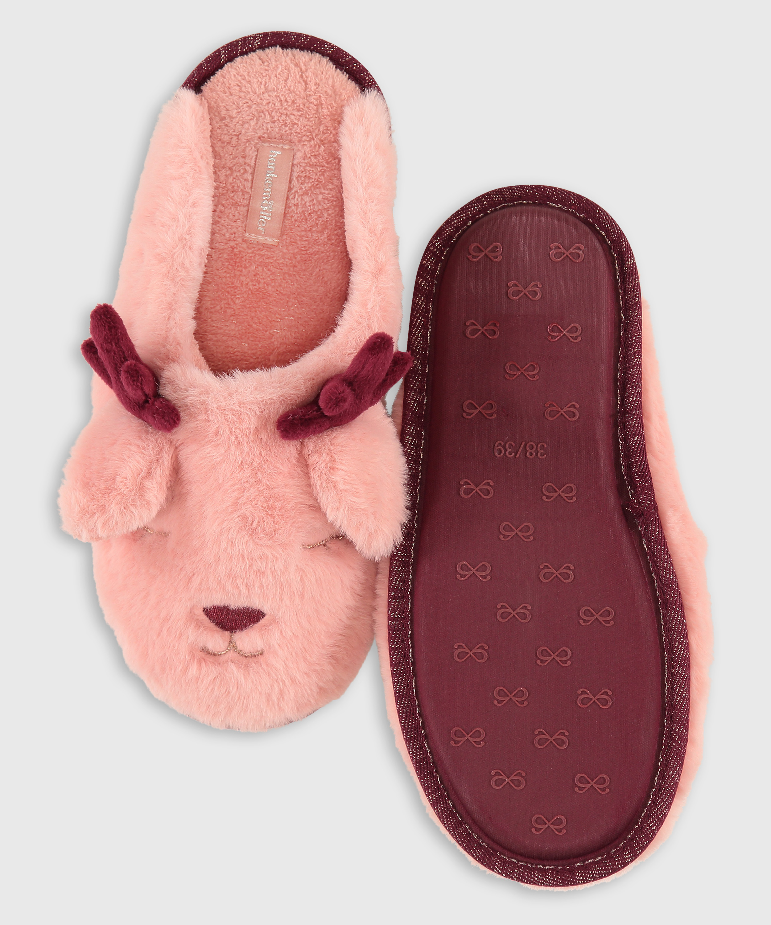 Luna reindeer slippers, Pink, main