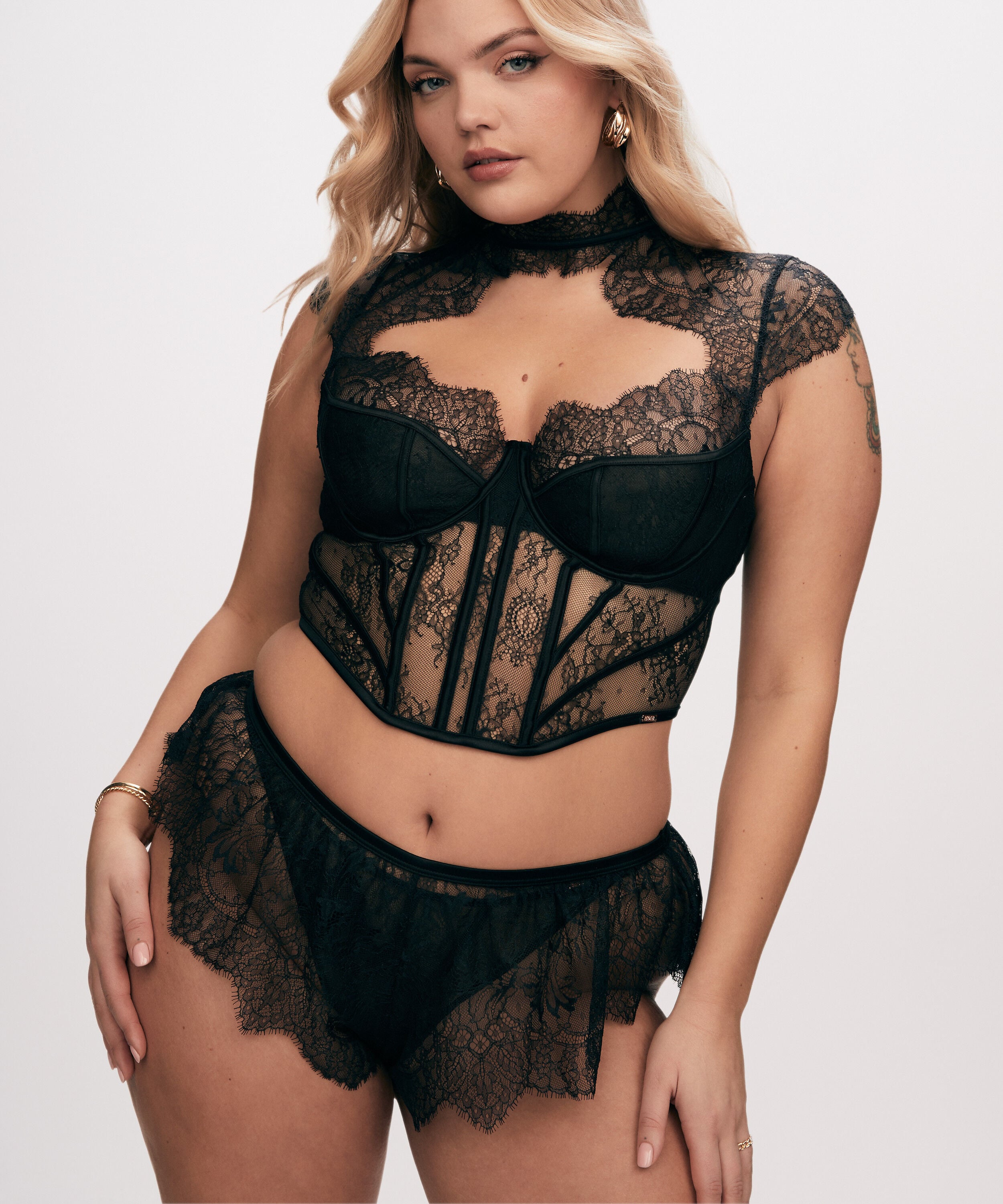 Lace Camille Top, Black Lace Camille Top, Black