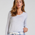 Long-Sleeved Pyjama Top, Grey