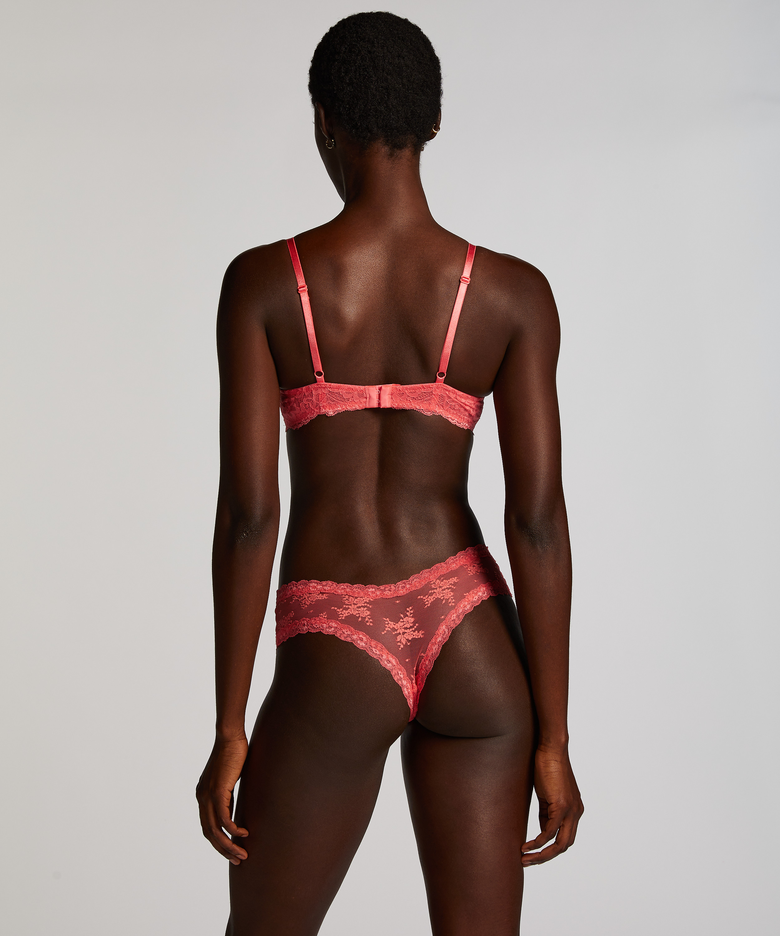 V-shape Mesh Brazilian, Pink, main