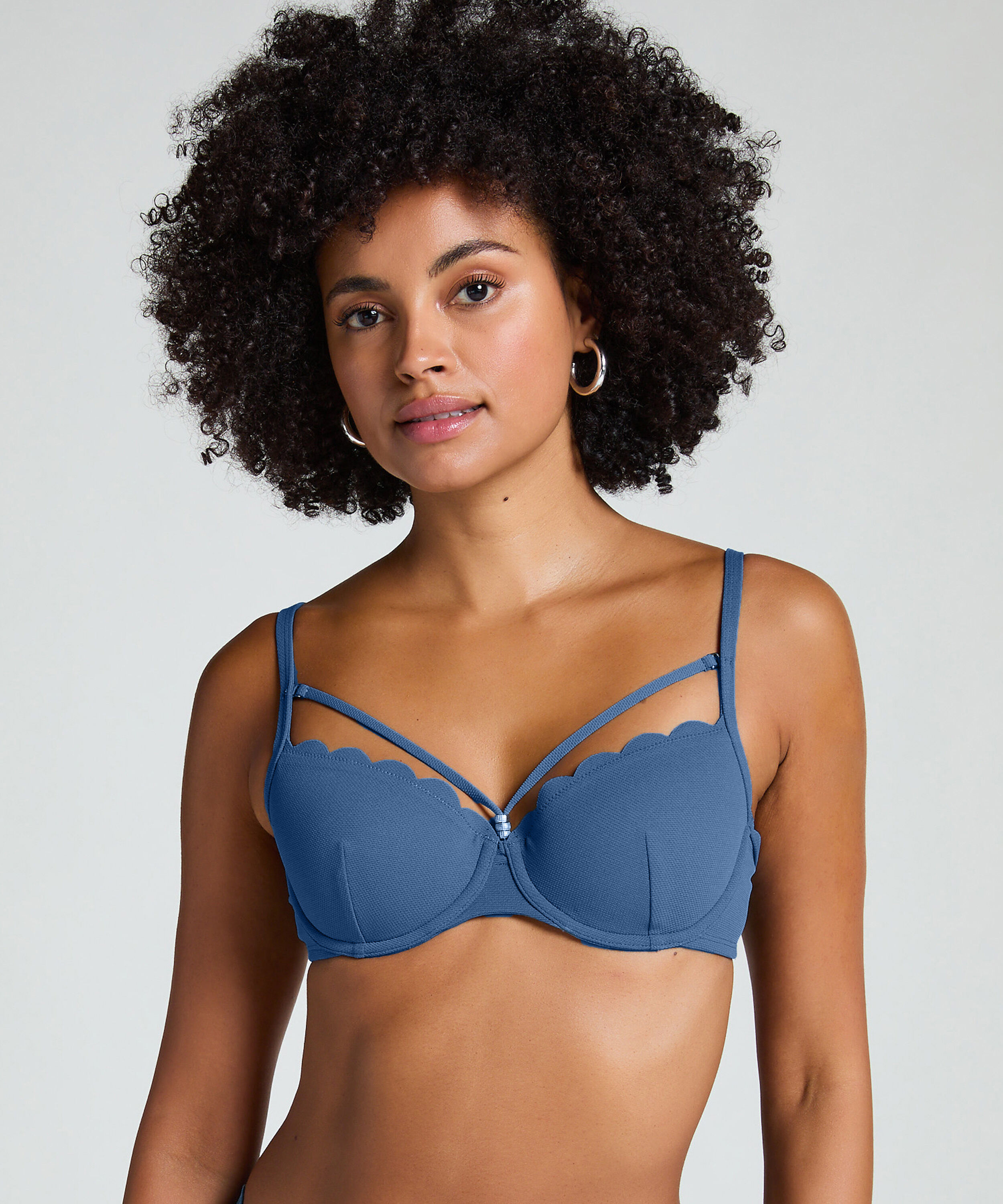 Scallop Padded Underwired Bikini Top