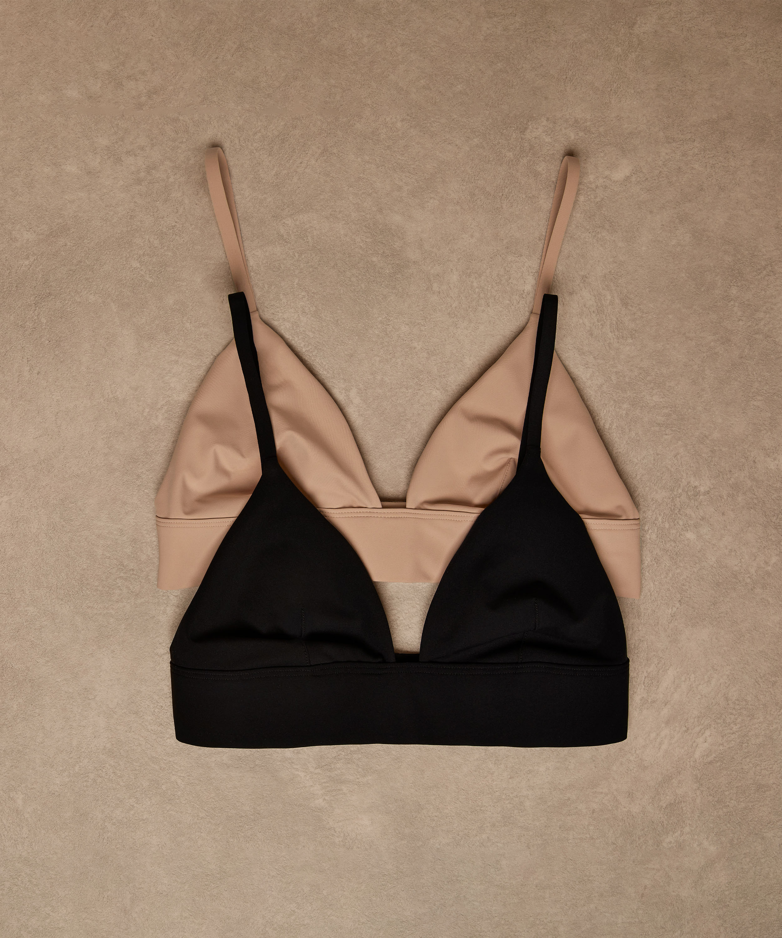Smooth Triangle Bralette, Beige, main
