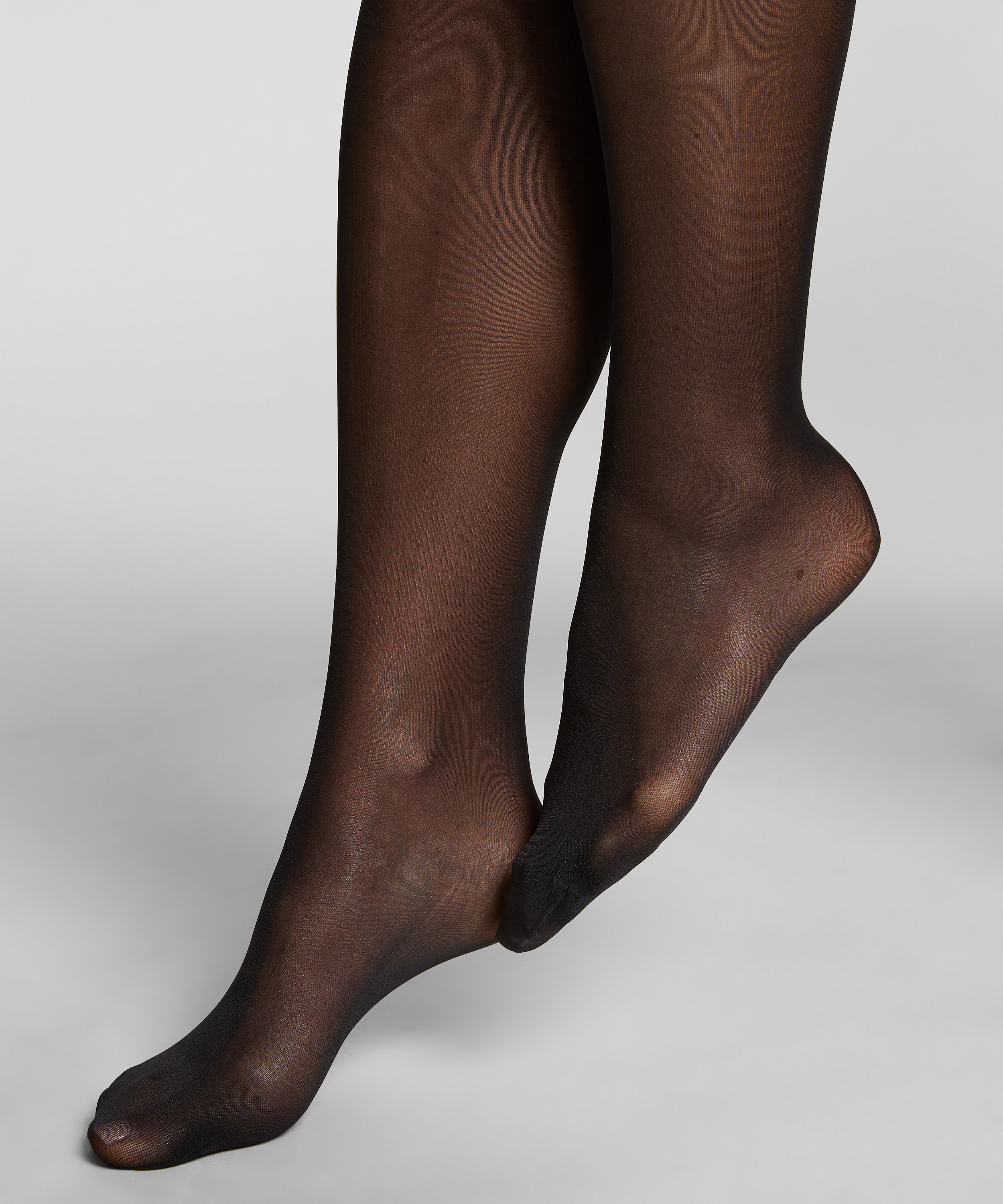 Stockings 30 Denier Lace Anti Ladder, Black, main