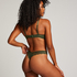 Lace Back Invisible Thong, Green