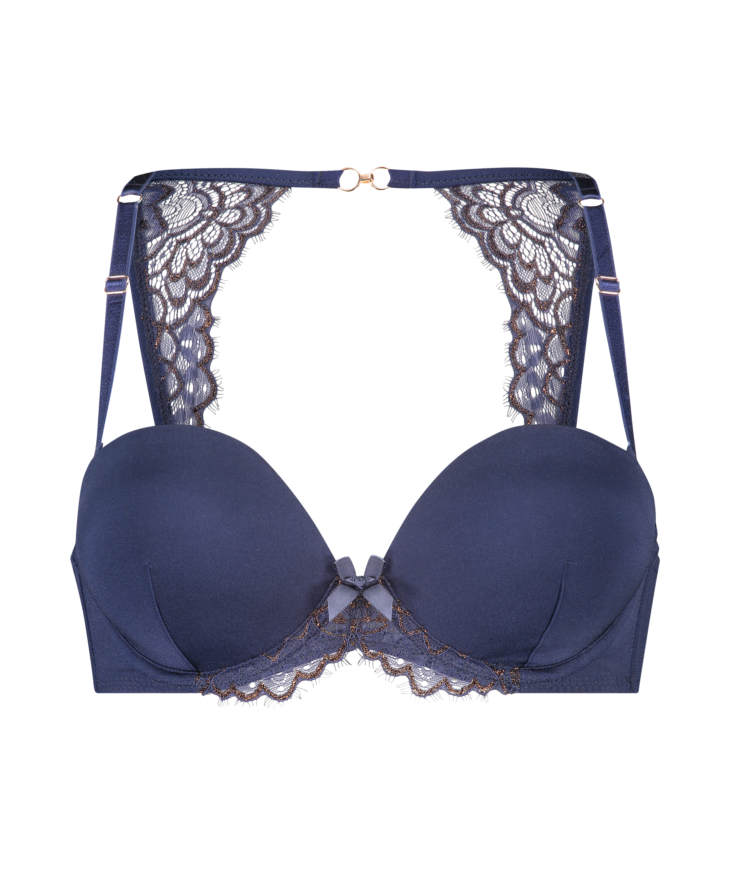 Rya Padded Strapless Underwired Bra, Blue, main