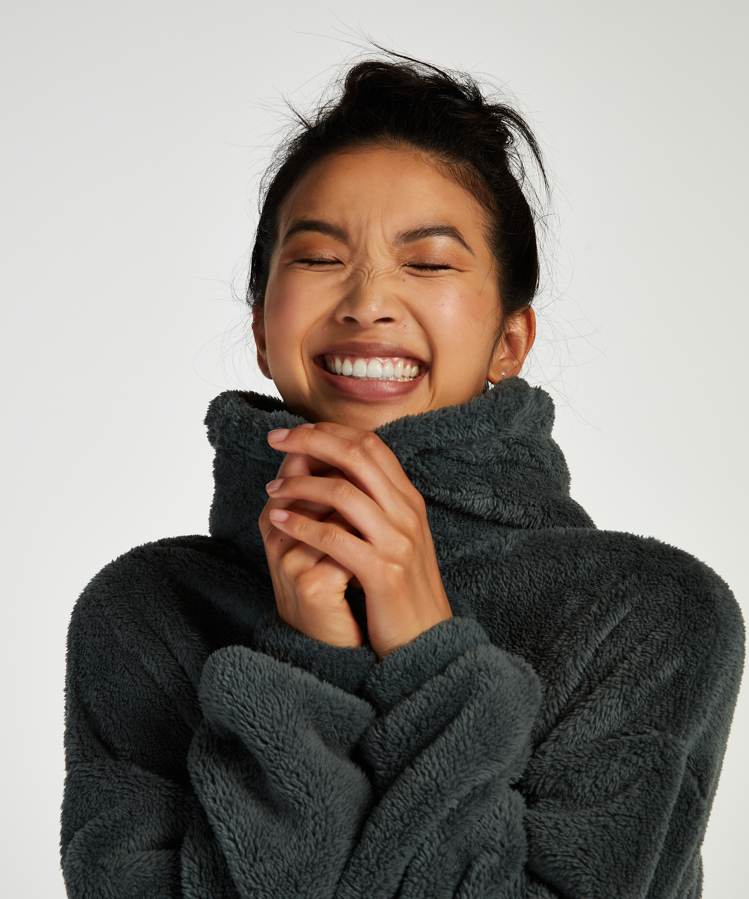 Snuggle Fleece Dress, Green, main