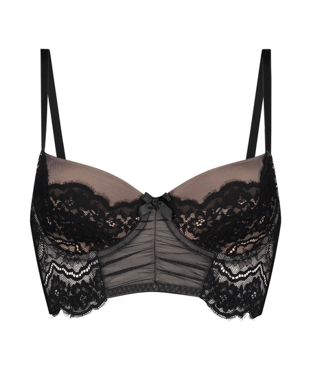 Allison Padded Longline Underwired Bra Rebecca Mir, Black