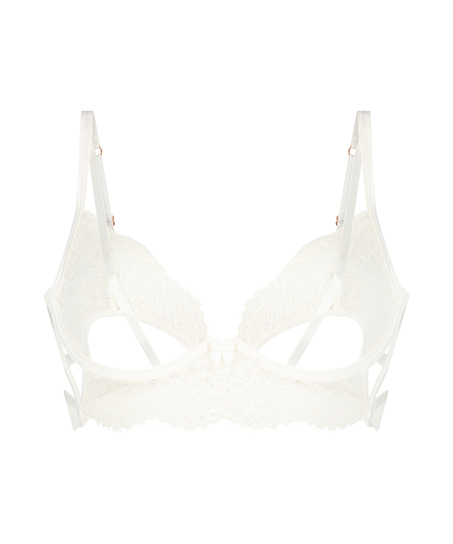 Eve Non-Padded Longline Underwired Bra, White