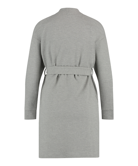 Jacquard Bathrobe, Grey