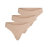 3-Pack Invisible Thong, Beige