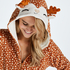 Reindeer Fleece Onesie, Brown