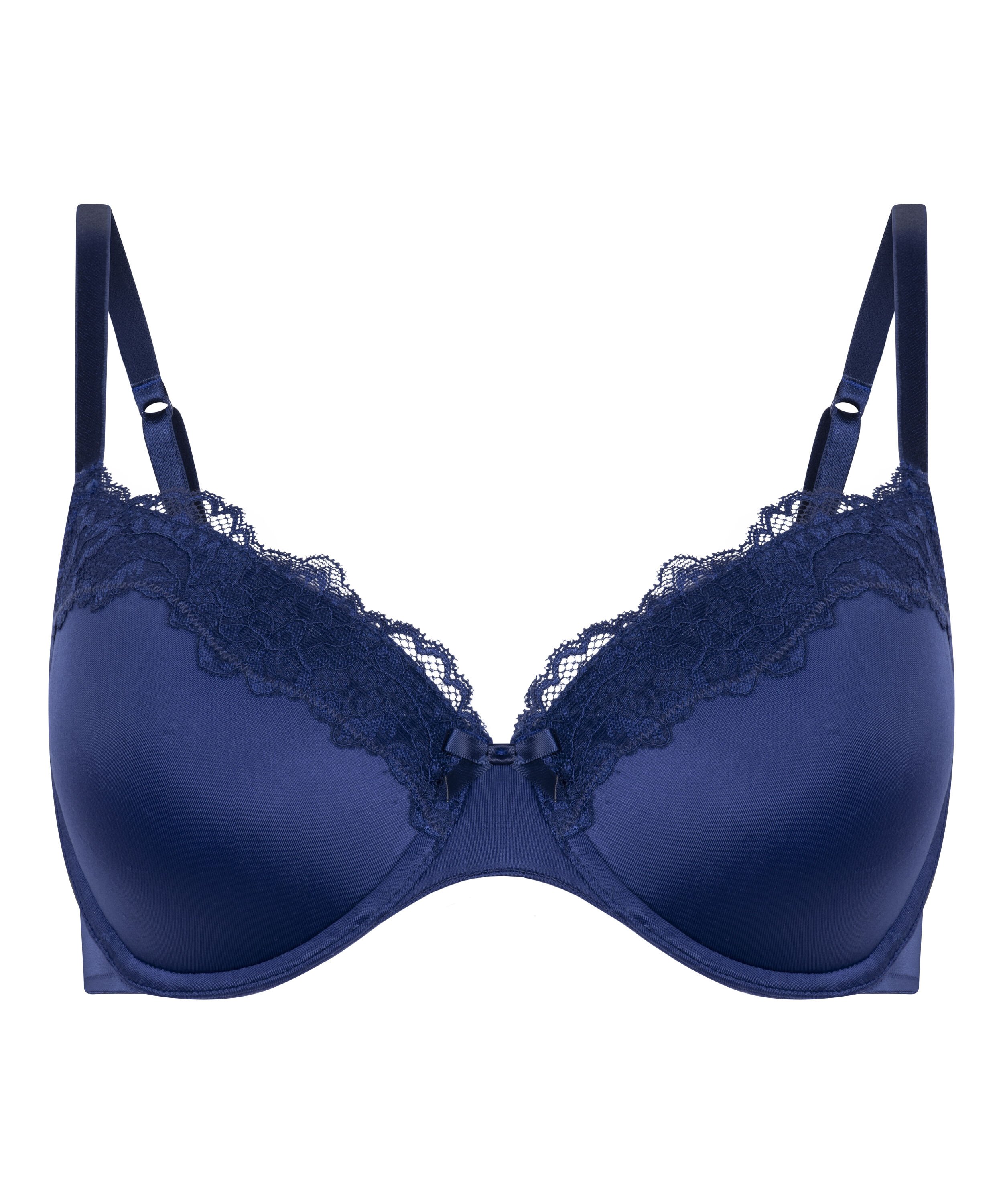Lace & Shine Padded Underwired Bra, Blue