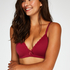 Lola padded non-underwired bra, Red