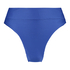 Rib Lagoon High Leg Bikini Bottoms, Blue