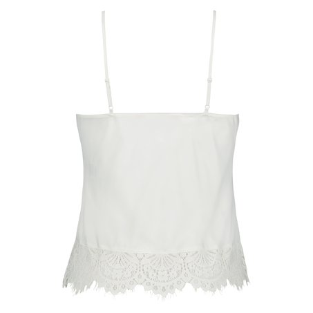 Bridal Satin Cami Top, White